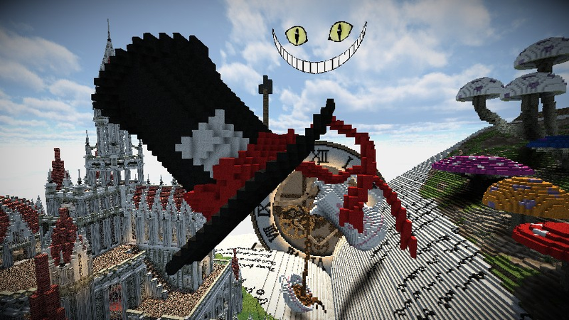 Illustration for article titled Alice In Wonderland-Based Minecraft Build is Kinda Magnificent